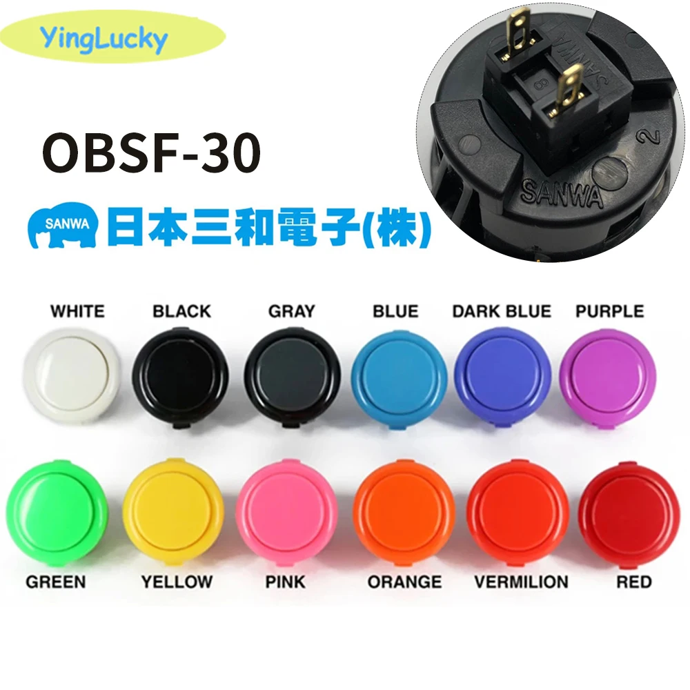 SANWA OBSF 24 кнопка для аркадной игры мм с нулевой задержкой оригинальная сделано в