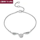 Высококачественный Серебристый браслет ZHOUYANG ZYH082 с крыльями ангелла серебристого цвета, ювелирные изделия с австрийскими кристаллами