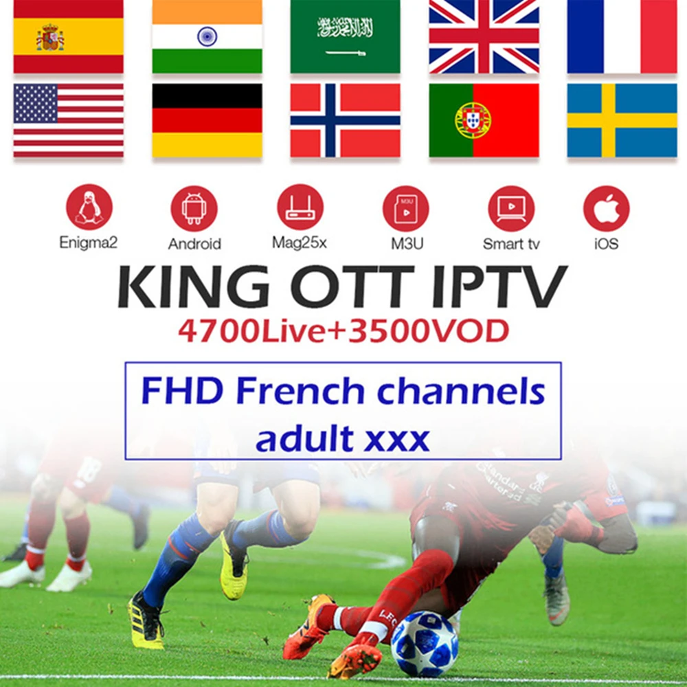 Gotit Android tv box франч IP tv подписка канал IP tv французская Испания Португалия Арабский канал IPTV 7000Live+ Vod Mag M3u