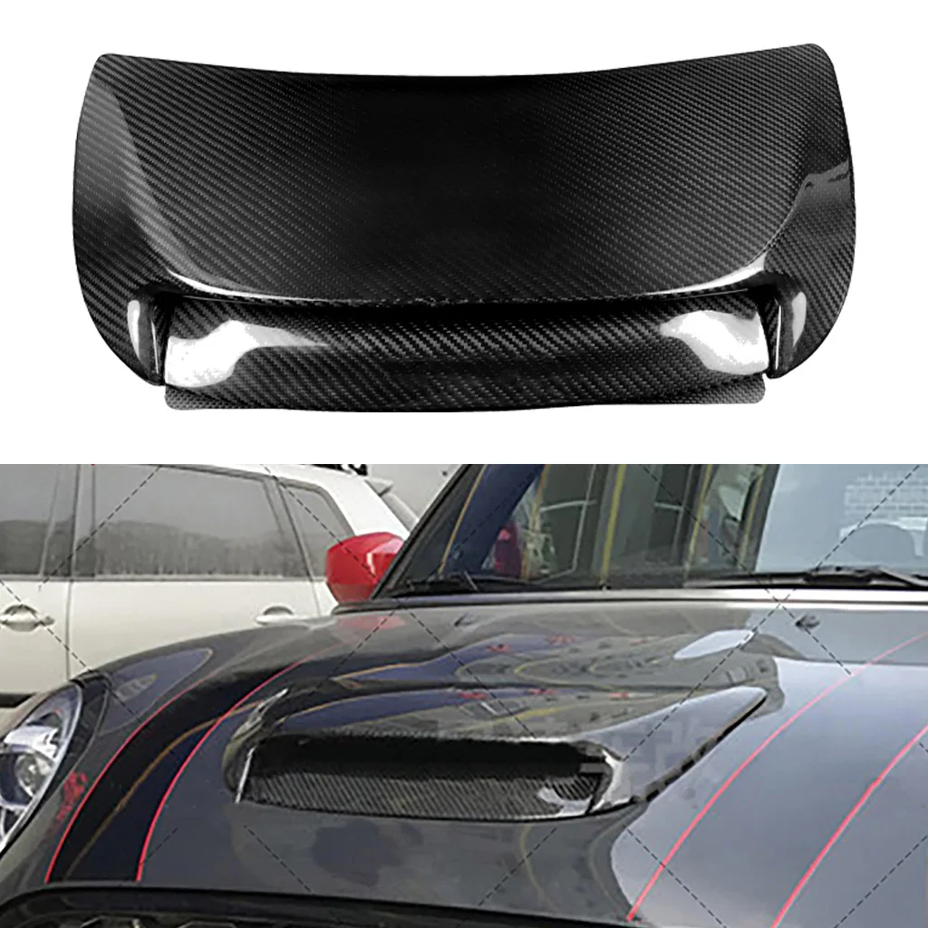 

100% true carbon fiber, front hood hood inlet and outlet decoration,suitable FOR BMW Mini CooperS F55 F56 F57 2015-2021 sticker;