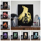 Самоклеящаяся настенная наклейка, Настенный декор Genshin Impact, аниме постер, настенная живопись, домашний декор, декор для комнаты