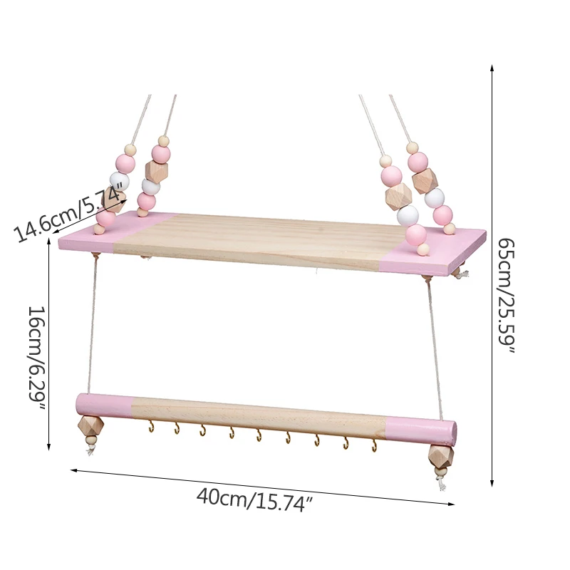 Скандинавская деревянная подвесная декорация для детской комнаты настенная
