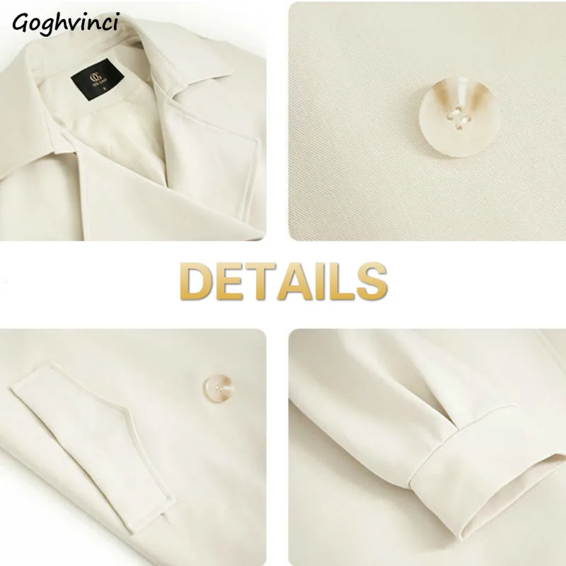 

Women Trench Solid Loose Sashes Thicker Simple Coats Female All-match Elegant Trendy Warm Casual Double Breasted Woman Clothes