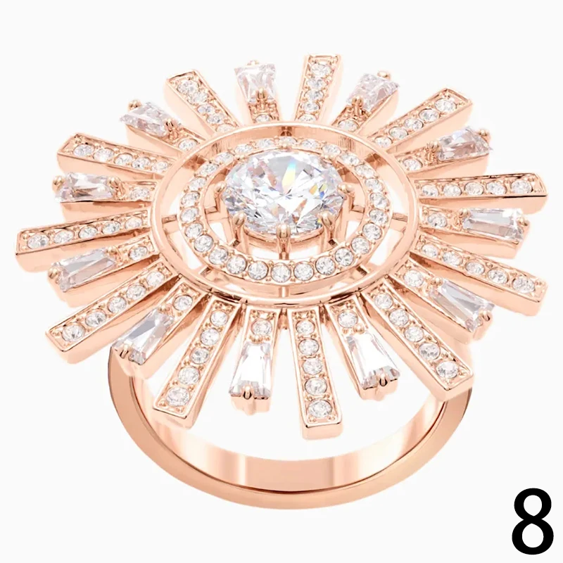 

2021 SWA 1:1 Fashion Jewelry Exquisite Sunflower Daisy Series Jewelry Set Women's Necklace High Quality Best Gift Mall Goth