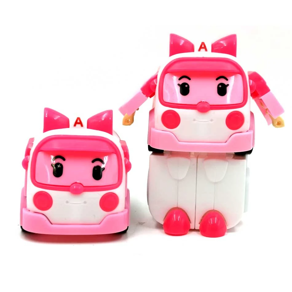 Южнокорейский игрушечный робот полиция трансформер янтарный Рой модель