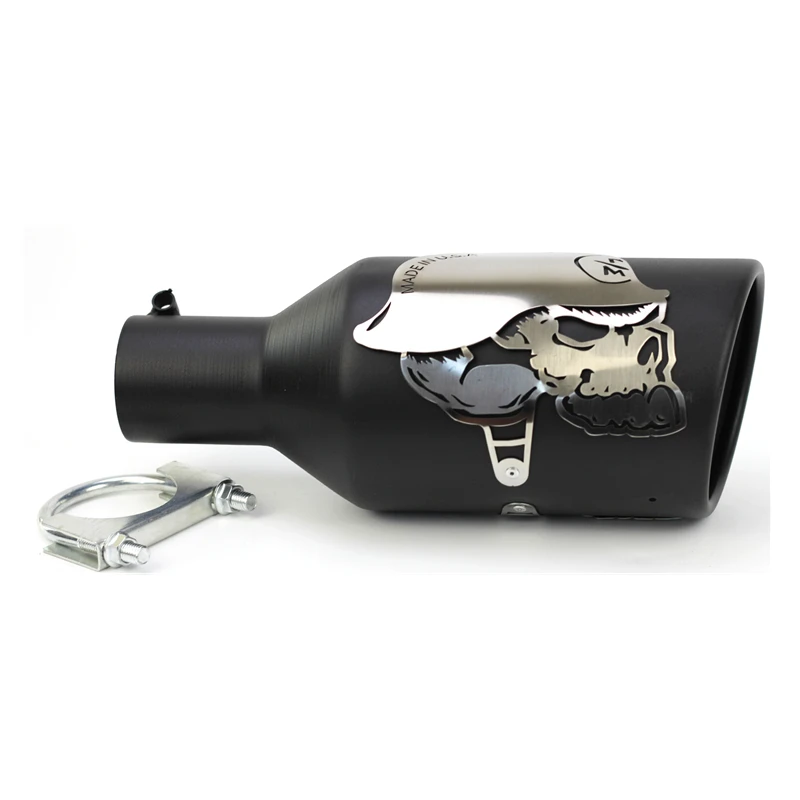 

1 шт. Универсальный черный выхлопной наконечник с черепом, глушитель выхлопной трубы, наконечник выхлопной трубы, Стайлинг автомобиля для JEEP WRANGLER