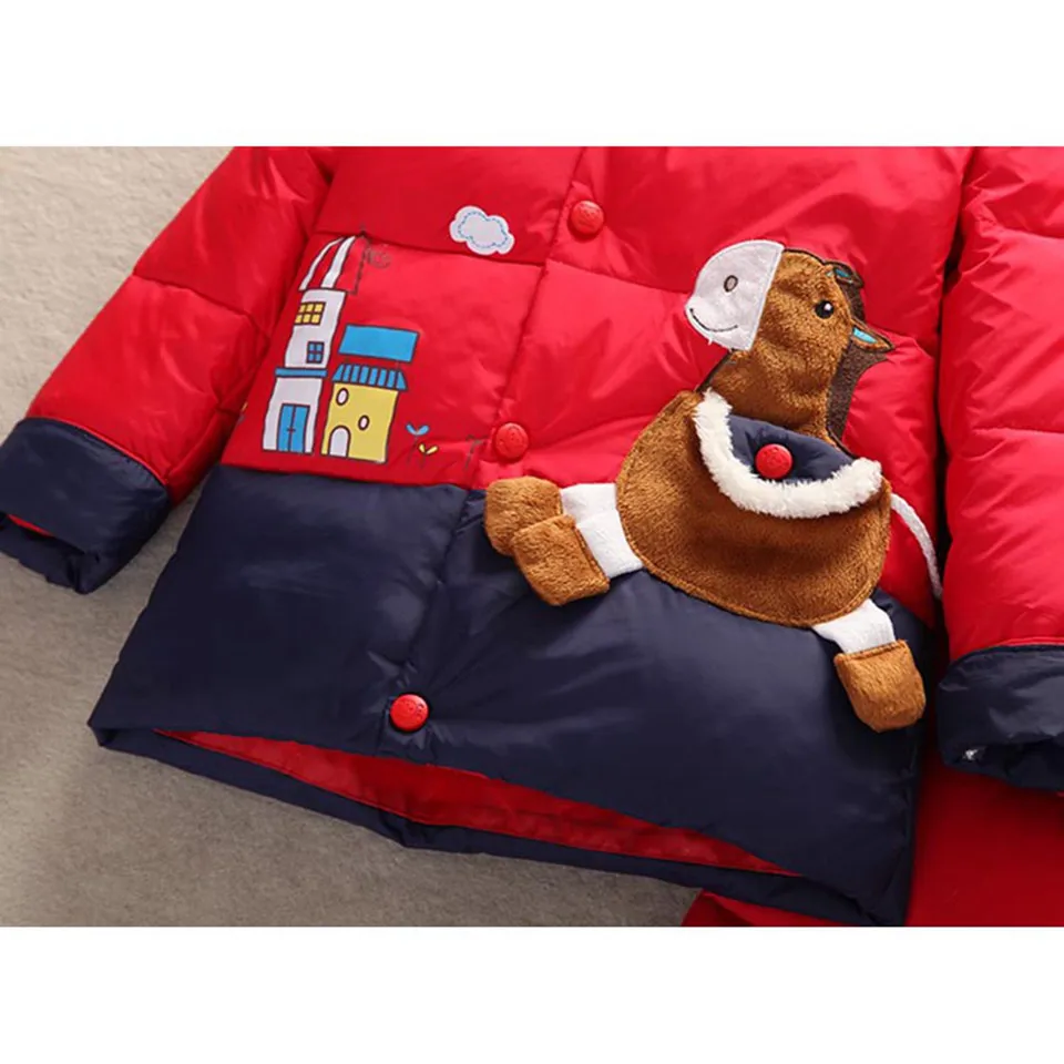 Зимний комплект детской одежды Детский пуховик комбинезон для девочек детское