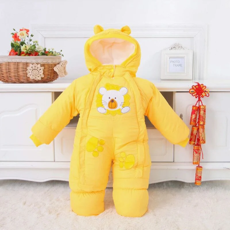 Зимняя одежда для младенцев костюм с плюшевой подкладкой осенняя в виде