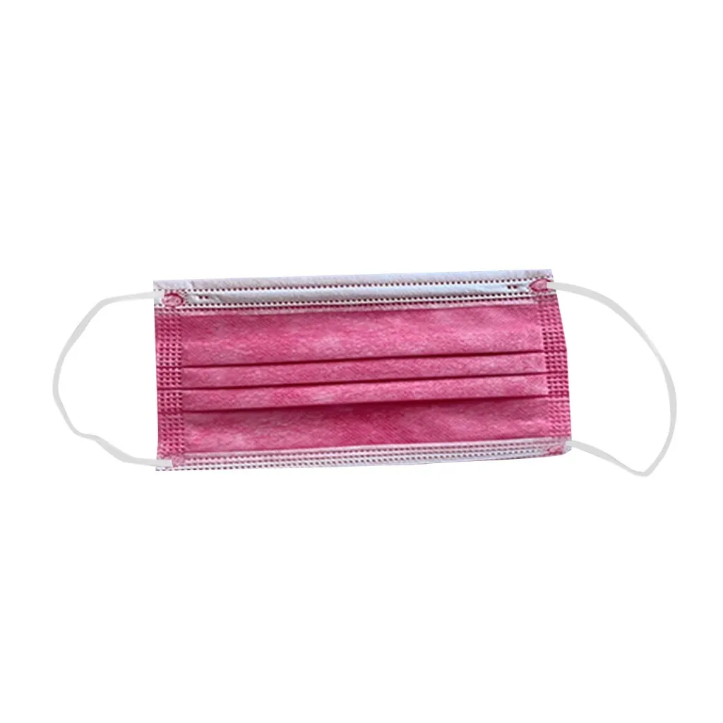 

10PCS Unisex Breathable Cotton 1pcsAdult Outdoor Women Man Solid Mask Disposable Face Mask 3Ply Ear Loop Anti-PM2.5 Mask