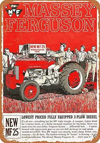 

12 x 16 Inches Metal Sign - Massey-Ferguson MF 25 Tractors - Vintage Look Wall Decoration