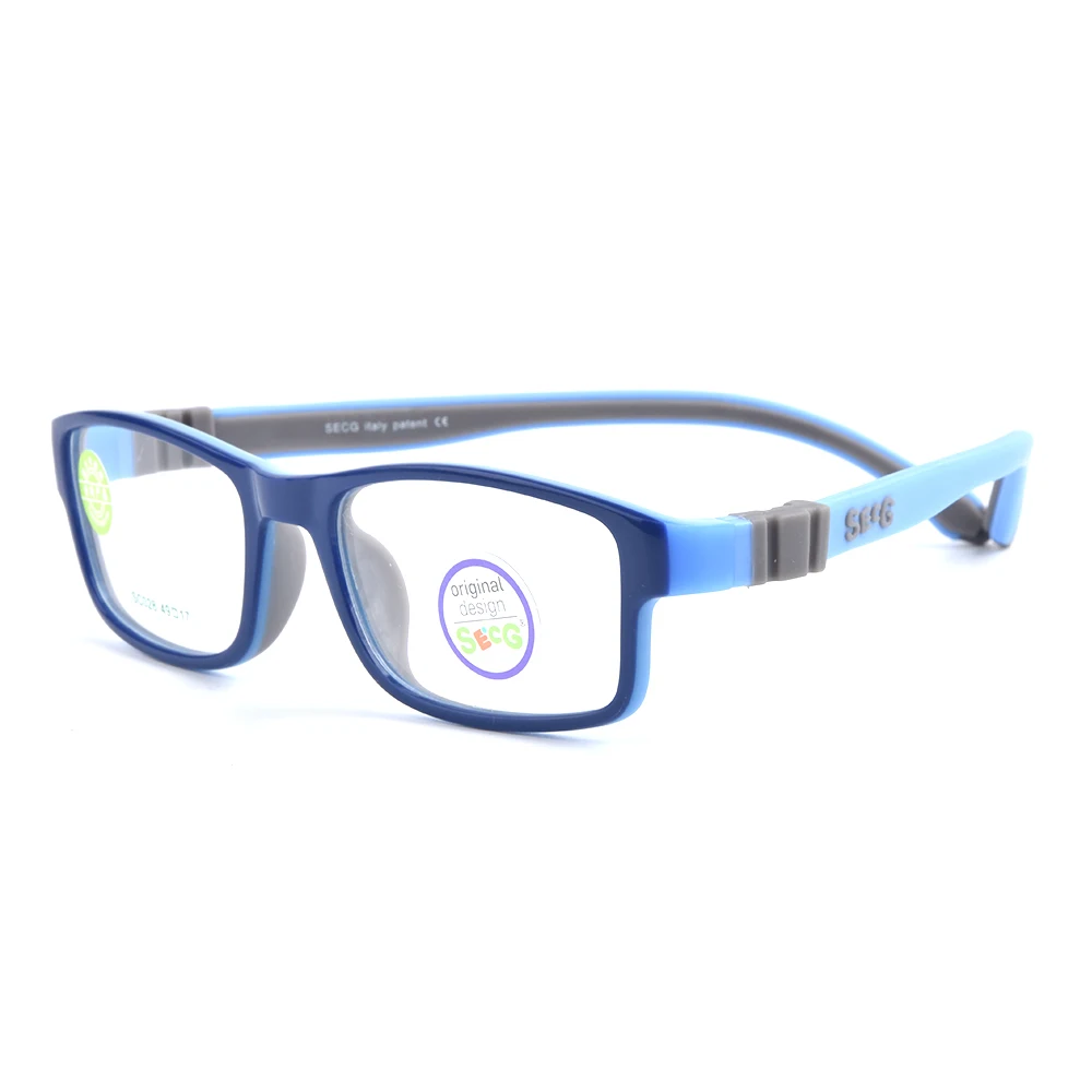 Очки SECG Детские со съемной оправой гибкие мягкие оптические очки с