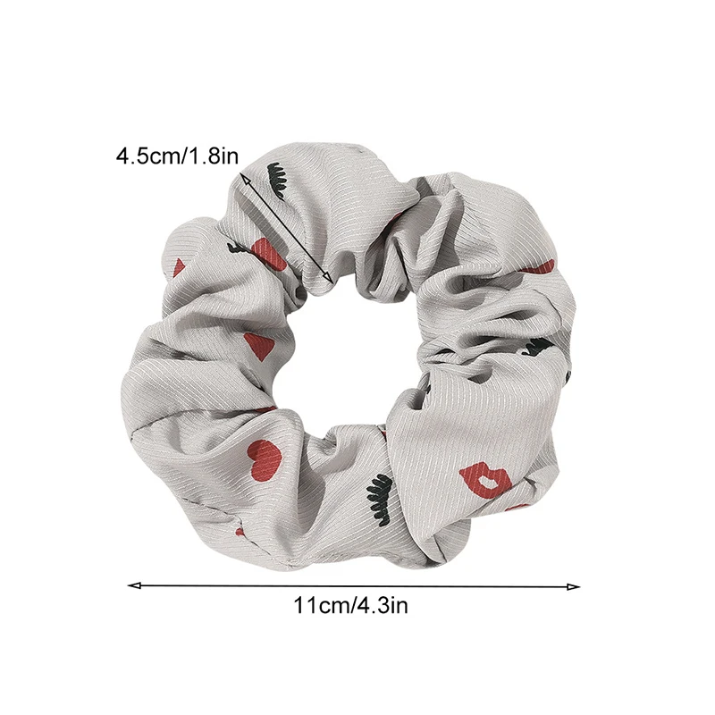 Корейские женские резинки для волос с принтом губ и ресниц эластичные красивые