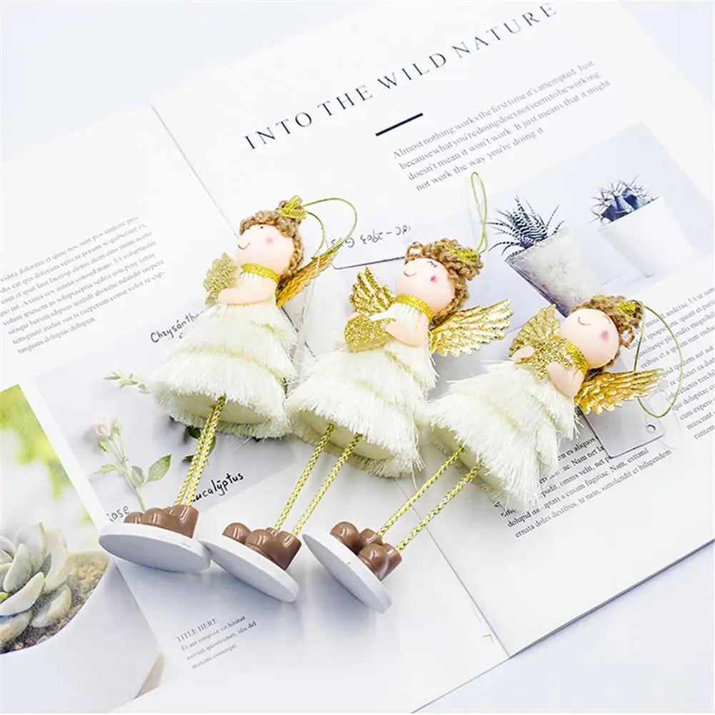 Рождественская Кукла стоячие Крылья Ангела милый ангел плюшевая кукла