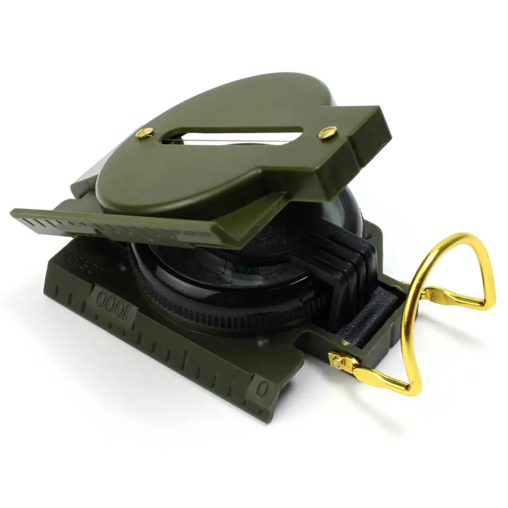 Портативный армейский компас зеленый складной объектив металлический военный