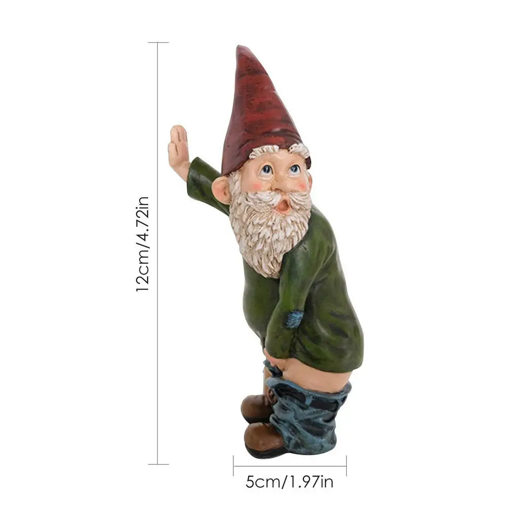 

Funny Resin Figurines Naughty Garden Gnome Lawn Ornament Outdoor Gnomes Figurine Funny Cute Garden Sculpture Gnomes Villa Home F