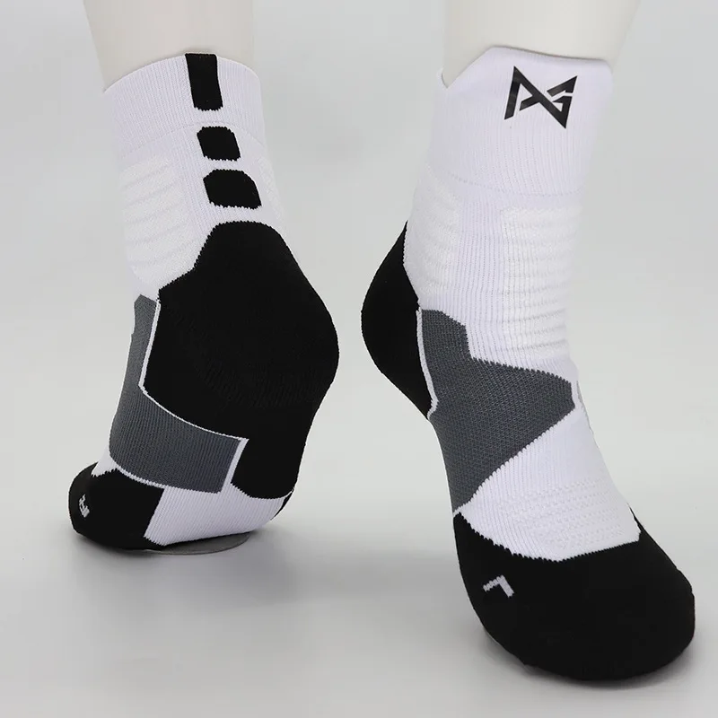 Носки до середины голени для взрослых профессиональные баскетболисты черные