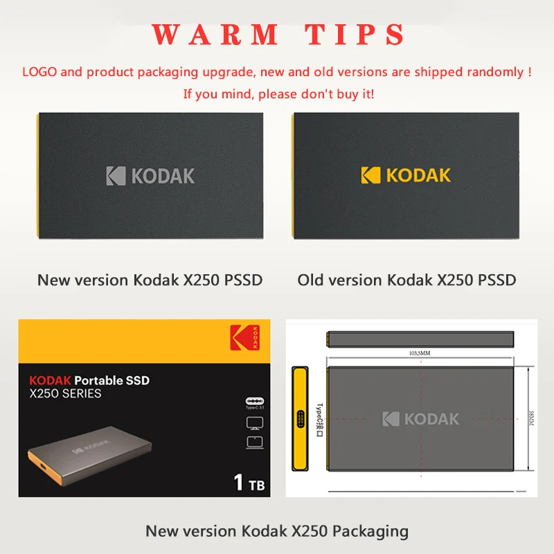 Внешний жесткий диск Kodak X250 120 ГБ 240 ssd 480 Портативный SSD 960 hdd для ноутбука с USB 3 1 type