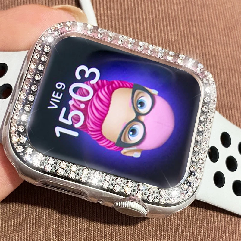 

Diamond Cover For Iwatch SE 6 40mm 44mm watch accessories Bumper Protective Case for Apple Watch Series 6 SE 5 4 3 2 1 38MM 42MM