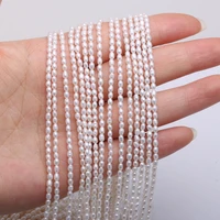 high quality natural freshwater pearl white rice shaped loose beads for jewelry making diy bracelet earring necklace accessory