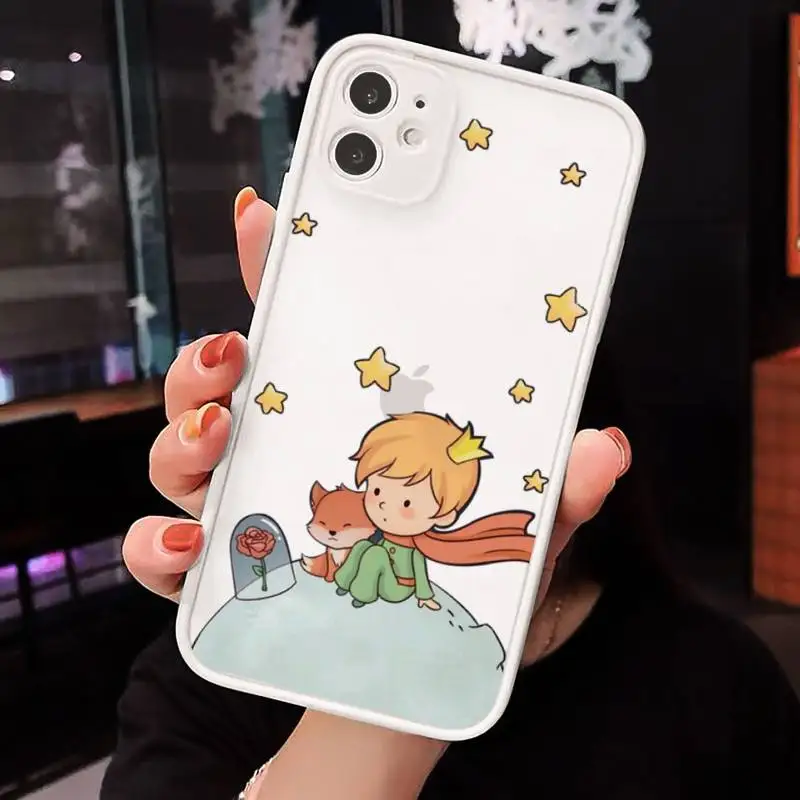 

le petit prince Phone Case For iPhone 12 11 Mini Pro XR XS Max 7 8 Plus X Matte transparent White Cover