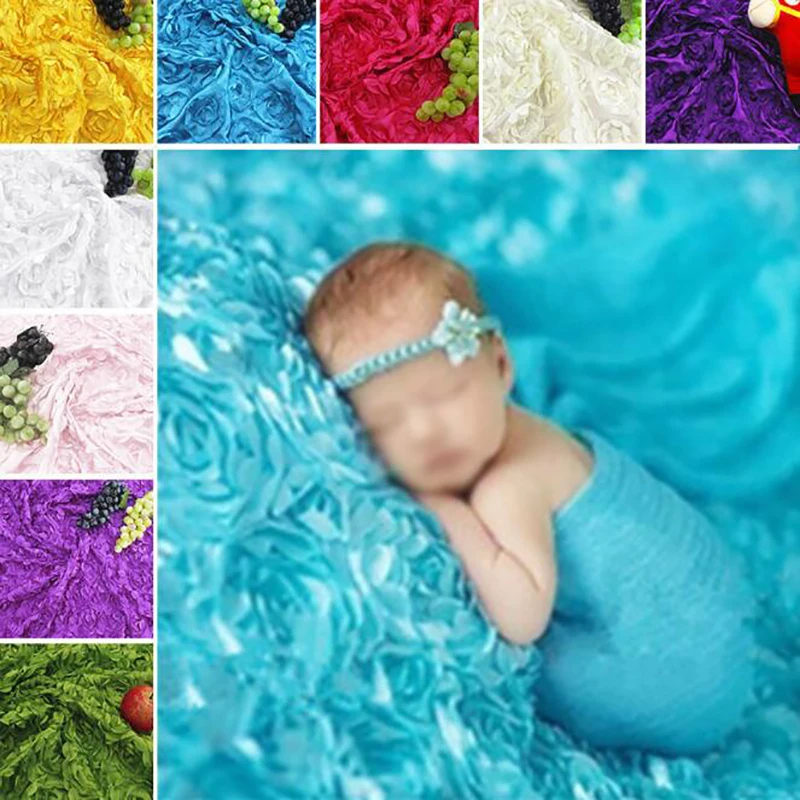 

Baby Fotografie Deken Pasgeboren Clothes Photo Solid Color Soft Studio Photo Rose Achtergrond Blanket 3D Fotografie Props