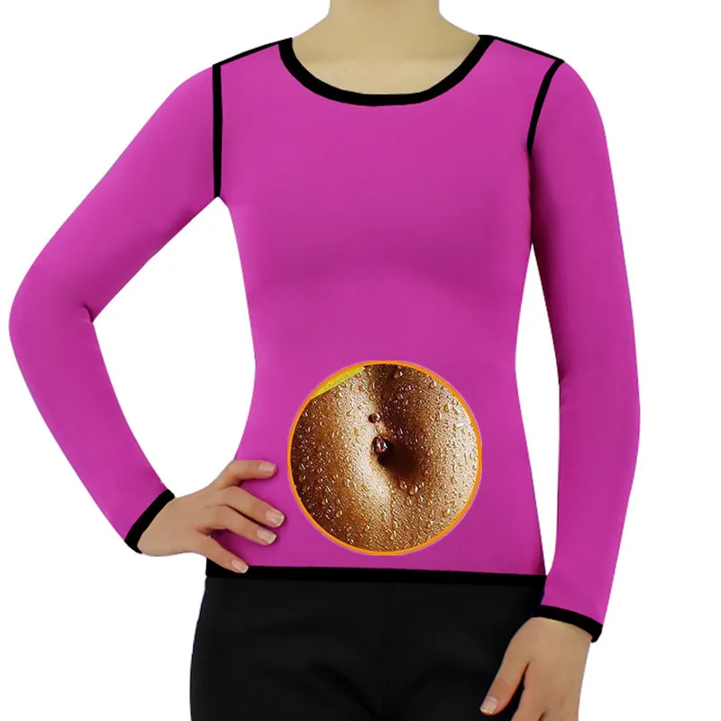 Неопреновые Футболки с длинным рукавом для женщин йоги спортзала компрессионные