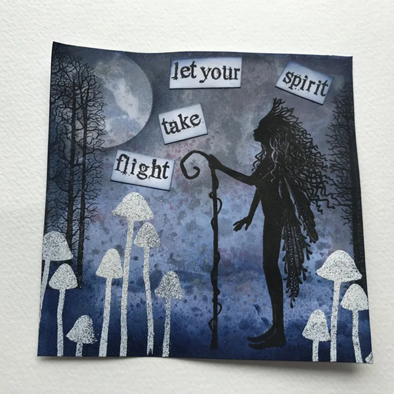 Волшебные грибы DIY силиконовые прозрачные штампы печать скрапбук фотоальбом