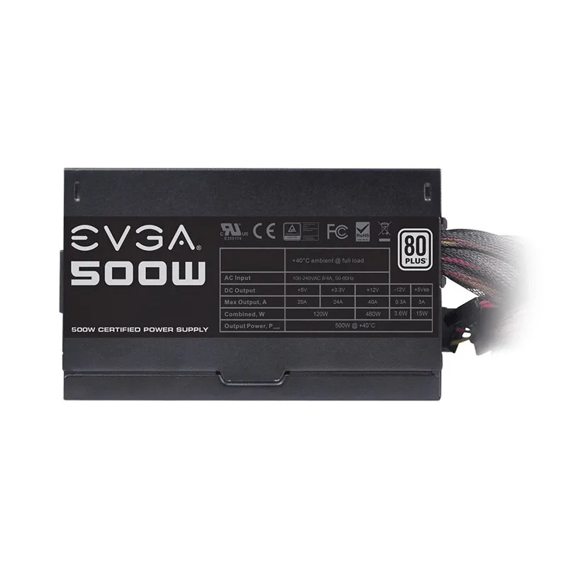 EVGA 500W2 80 + белый Сертифицированный блок питания непрерывной мощности 120 мм Ультра