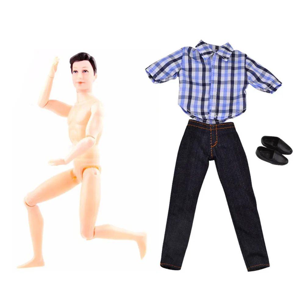 Кукла для мальчика повседневная одежда клетчатая кукла куртка штаны костюм