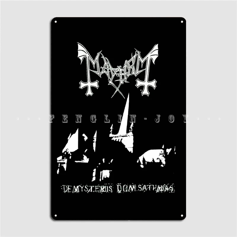 

Металлическая табличка Mayhem De Mysteriis Dom Sathanas