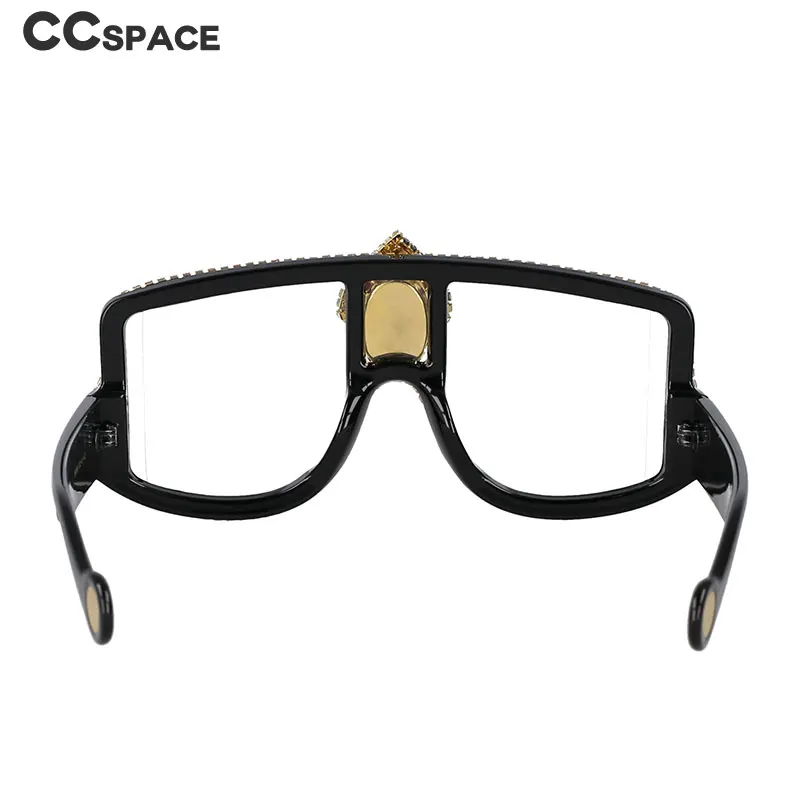 

53089Decorative Glasses Rhinestone Design Luxury Oversize Lady Sunglasses Rhinestone Rivet Frame Fashion Charm Women Shade Uv400