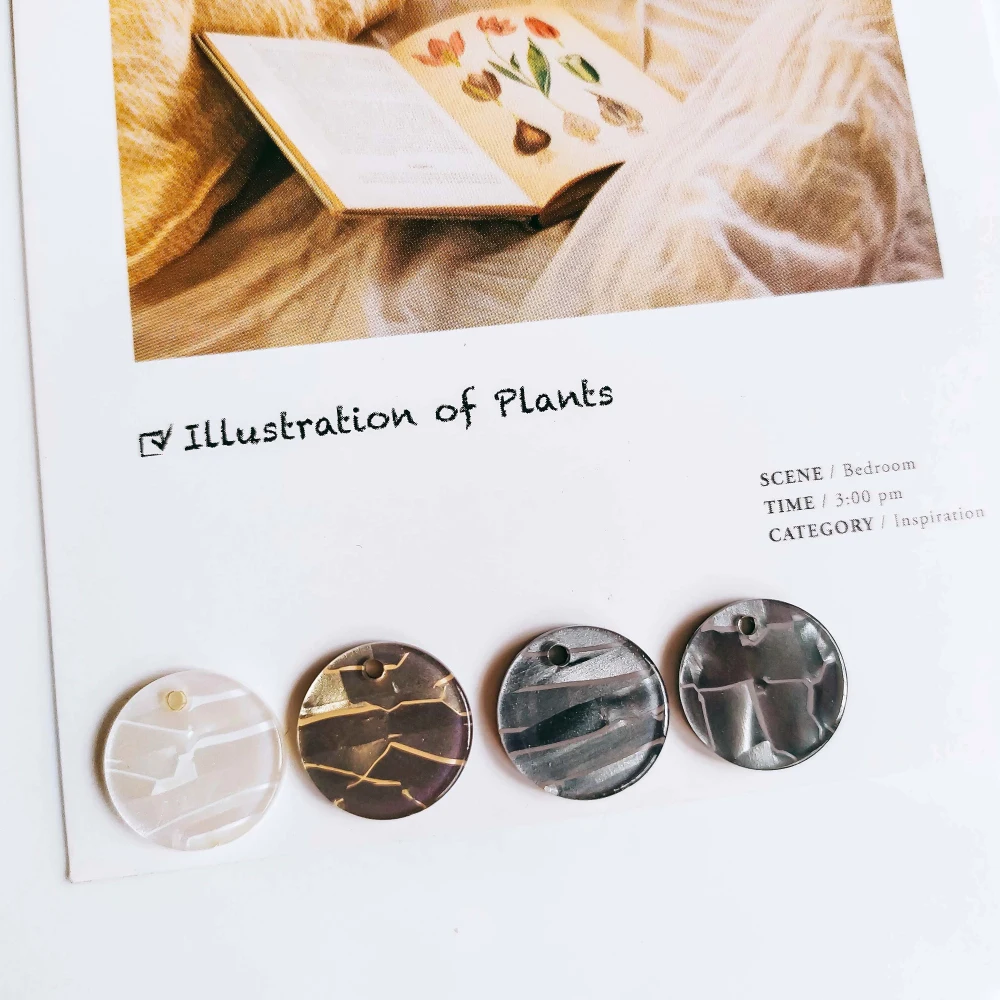 Смола пластик круглый кулон капельница одно отверстие Diy материал ожерелье