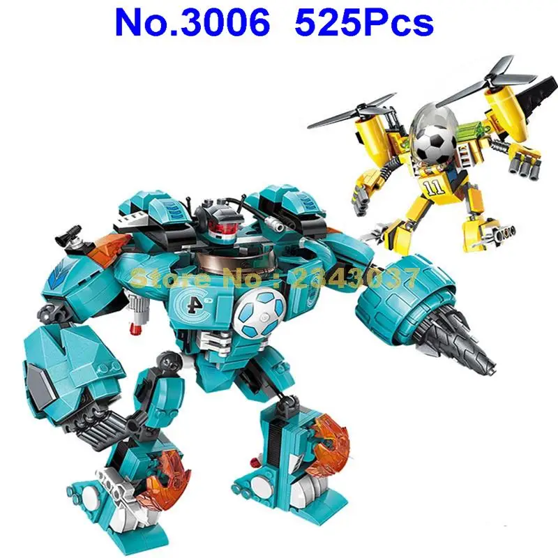 3006 525 набор спортивной одежды из футбольной суперзвезды Футбол робот 4 крупный