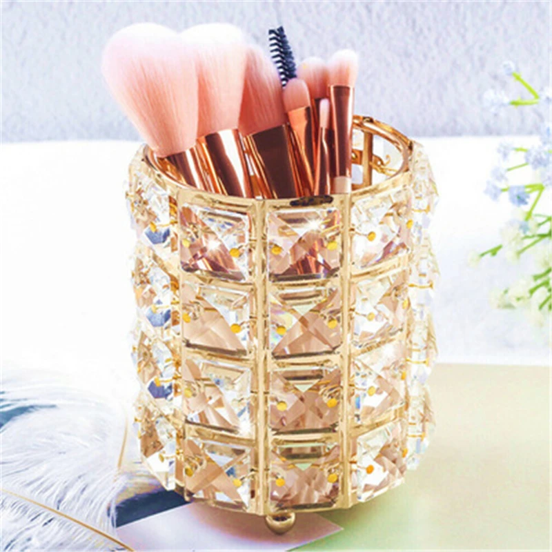 Европейская металлическая туба для хранения кистей макияжа карандаш бровей