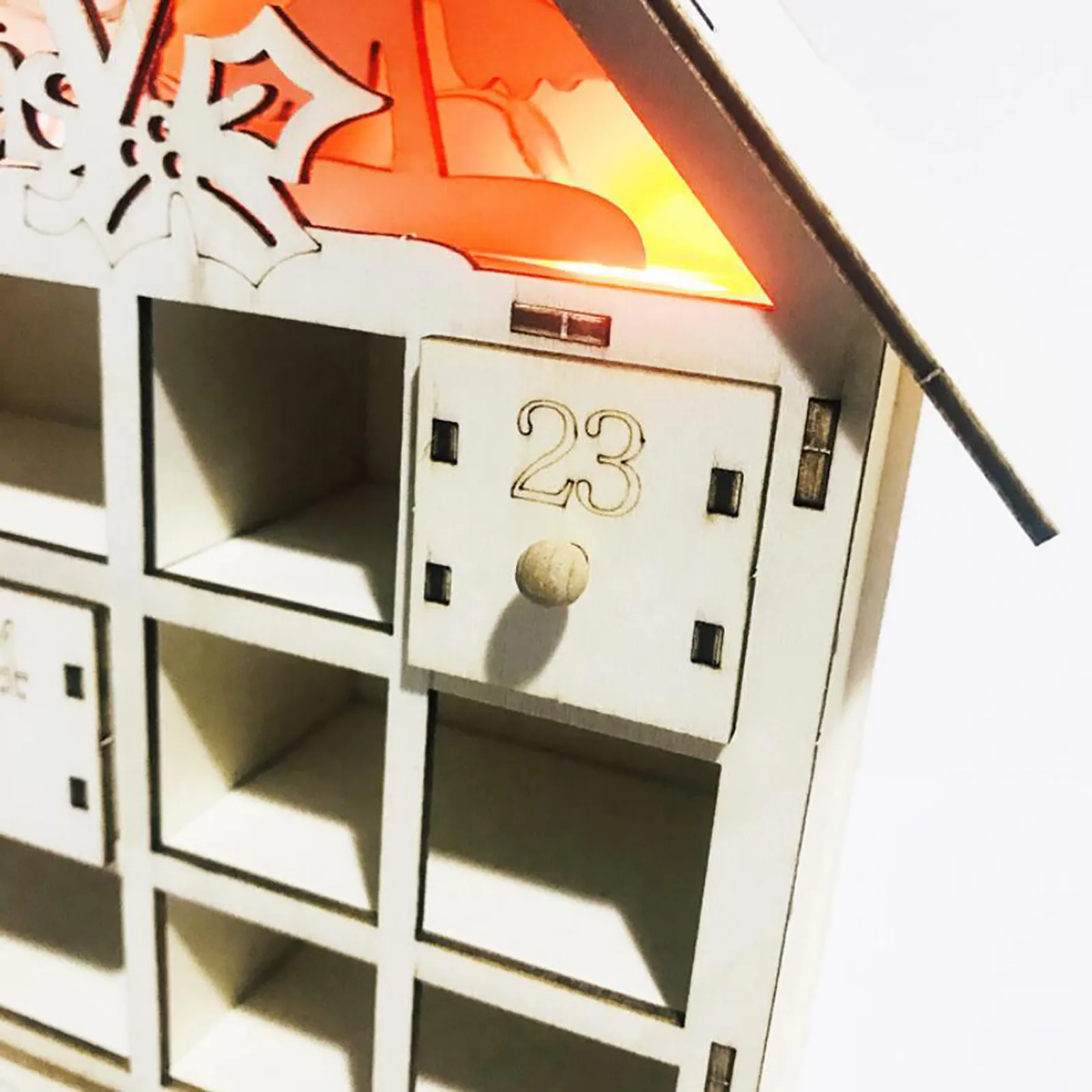 

2020 Wooden Storage Box Craft DIY Painted Countdown to Christmas Cabinet Decoration Gift Box Ornament Advent Calendar Home Decor
