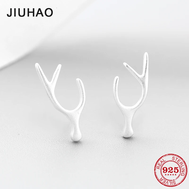 Милые крошечные Животные Олень рога форма Аутентичные стерлингового серебра 925