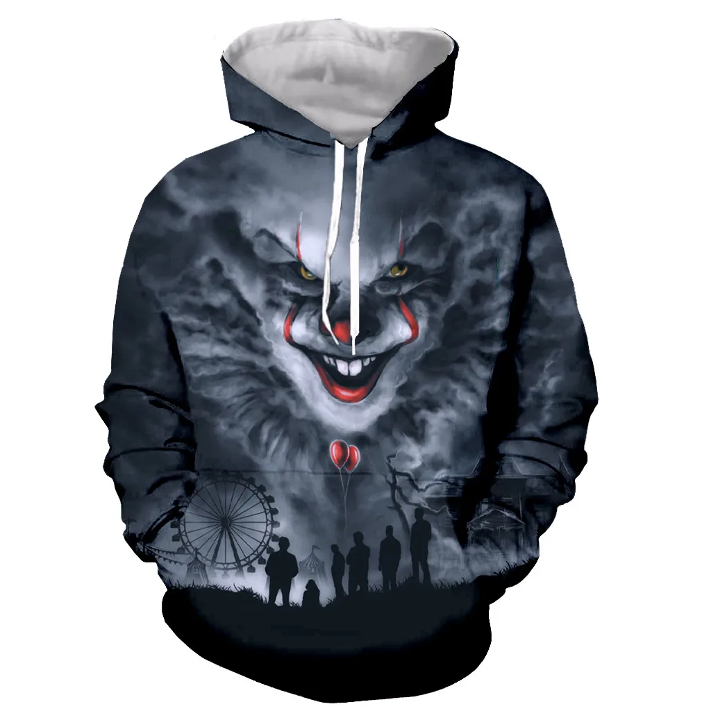 Забавная Новая модная 3D печать Pennywise с длинным рукавом изображением танцующего