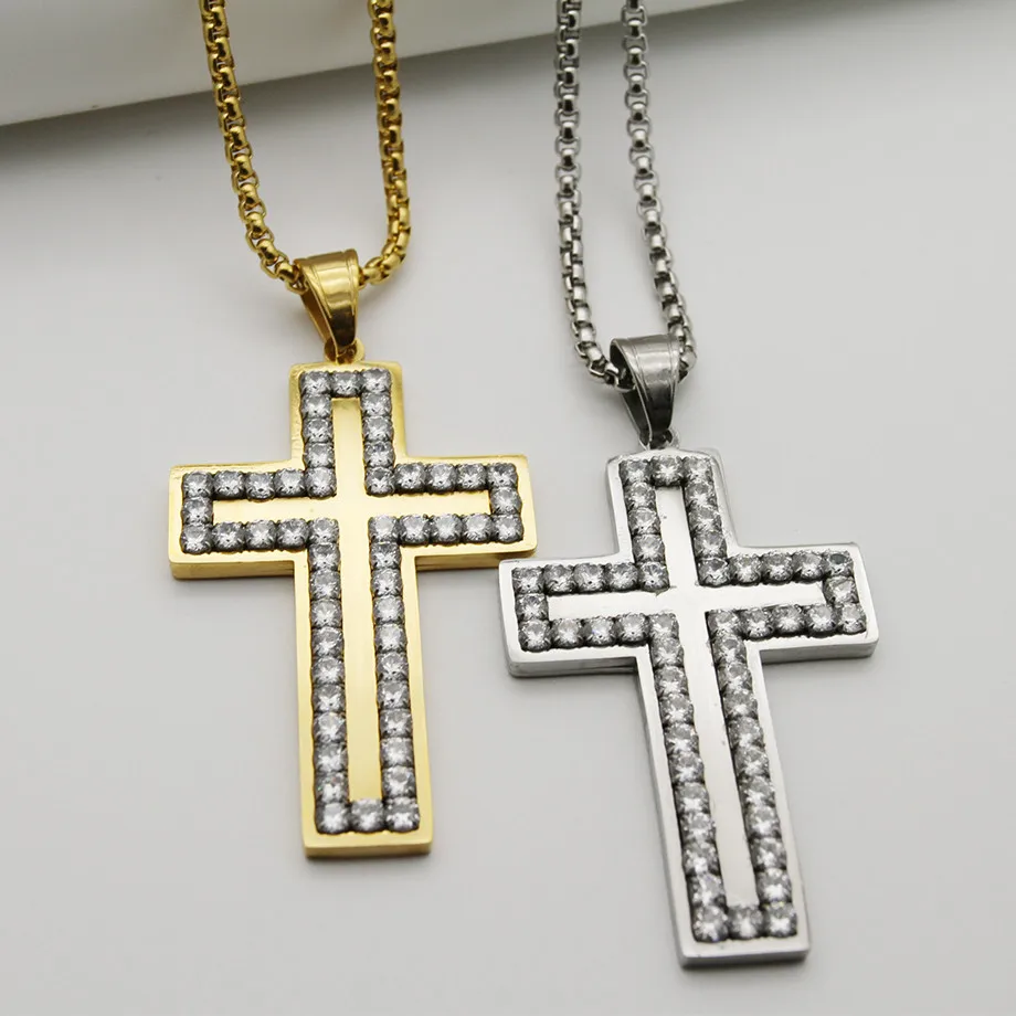 Цепочка в стиле хип хоп с кулоном из нержавеющей стали|Ожерелья подвеской| |