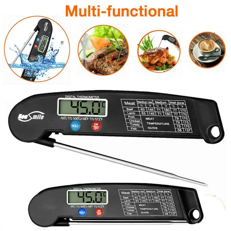 

Meat Thermometer Digital Kitchen Thermometer Kitchen Food Cooking Meat BBQ Probe Meat Water Milk Thermometer Kitchen Tools