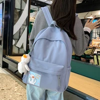 fashion women backpack high quality solid color female waterproof nylon school bag for teenager girls travel shoulder bags