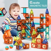 42132pcs transparent magnetic tiles building blocks set magnet marble run toys race ball track for toddlers kids gift pipeline