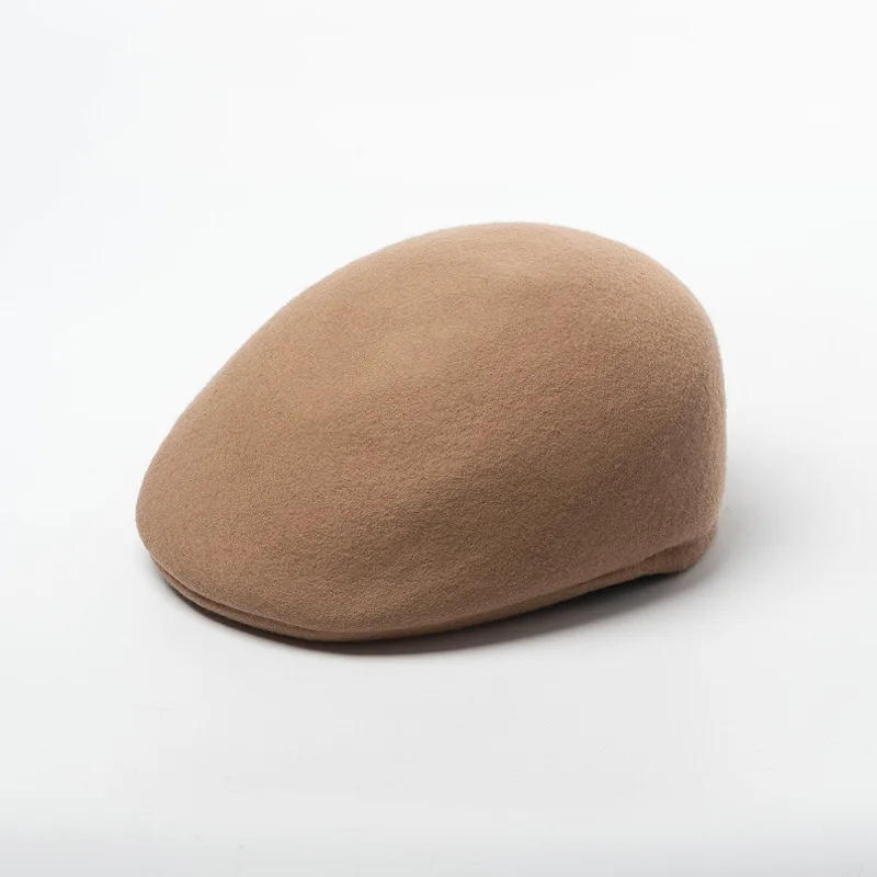 

Autumn Winter New Berets Hat Men Women Wool Newsboy Caps Visors Wool Herringbone Cap Duckbill Ivy Flat Cap