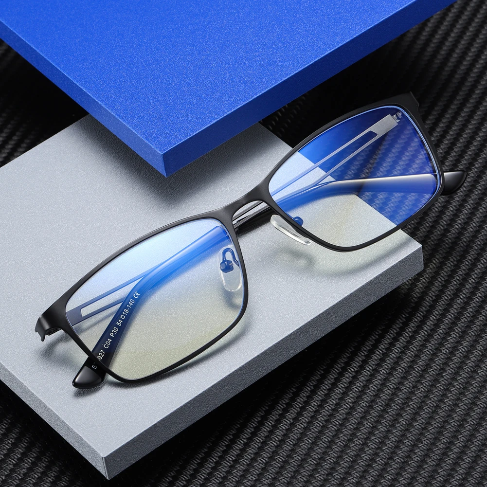 

Metal Frame Anti-blue Light Weight Computer Glasses Rectangular Eyeglasses Anti-blu Ray Small Optics Eyewear Frames Women Men