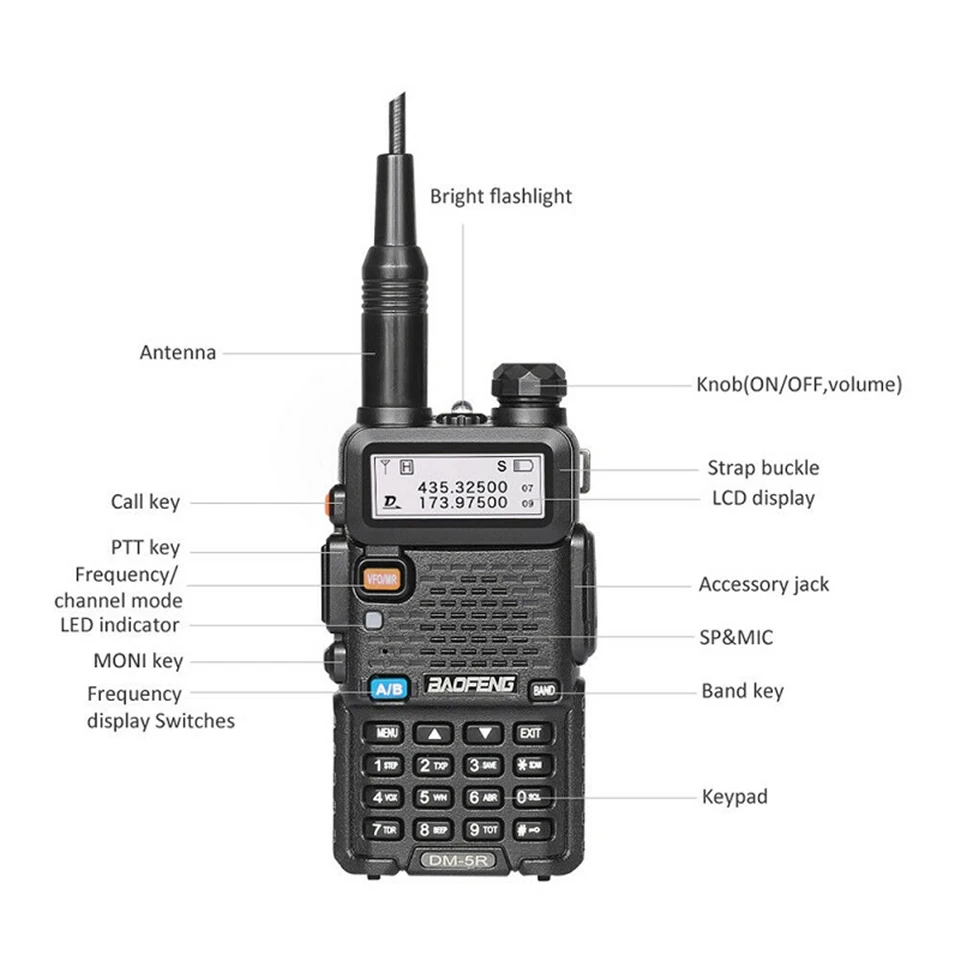 2 шт. Baofeng DM-5R двухканальные рации цифровой DMR Радио УКВ дм 5р радиолюбительский HF приемопередатчик DM5R совместимый с Motorola