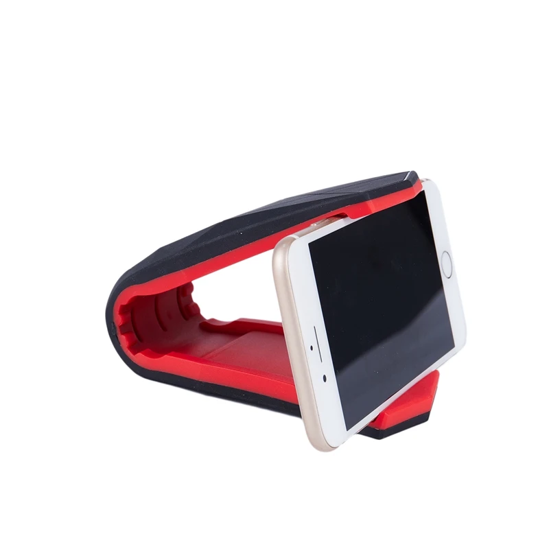 Universal Crocodile Clip Car Dashboard Cell Mobile Phone GPS Mount Holder Stand red |