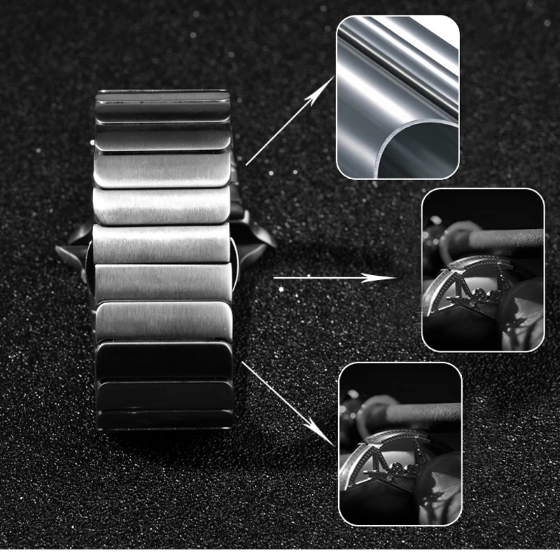 Ремешок из нержавеющей стали для Apple Watch band 5 4 44 мм 40 мм iWatch 3 2 band 42 мм/38 мм Бабочка Пряжка металлический браслет аксессуары