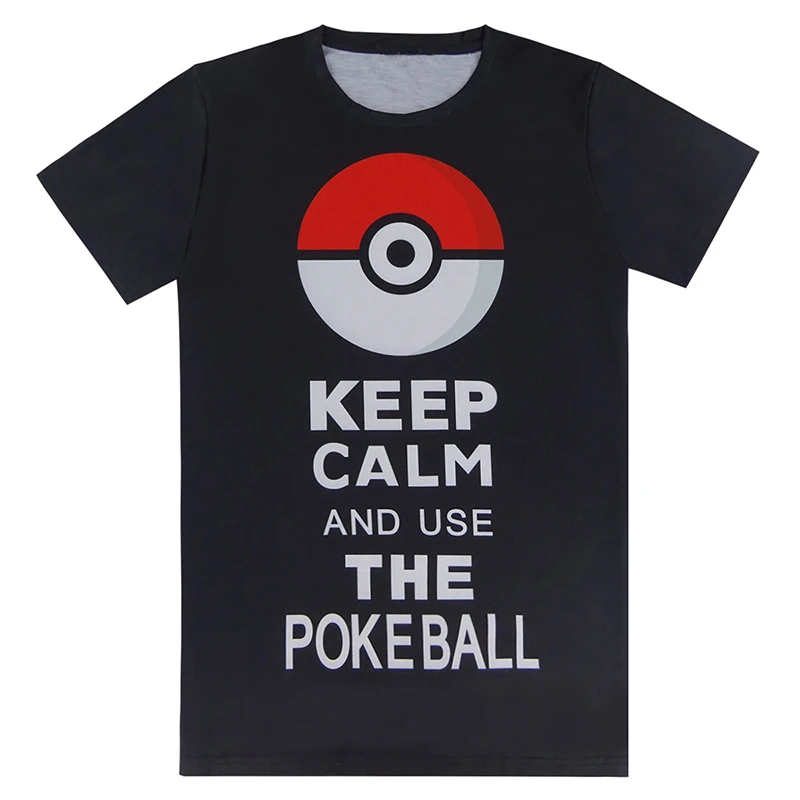 Мужчины Poke Бал пикачу Покемон Идти Футболки Топы Мистик Team Tee | Мужская одежда