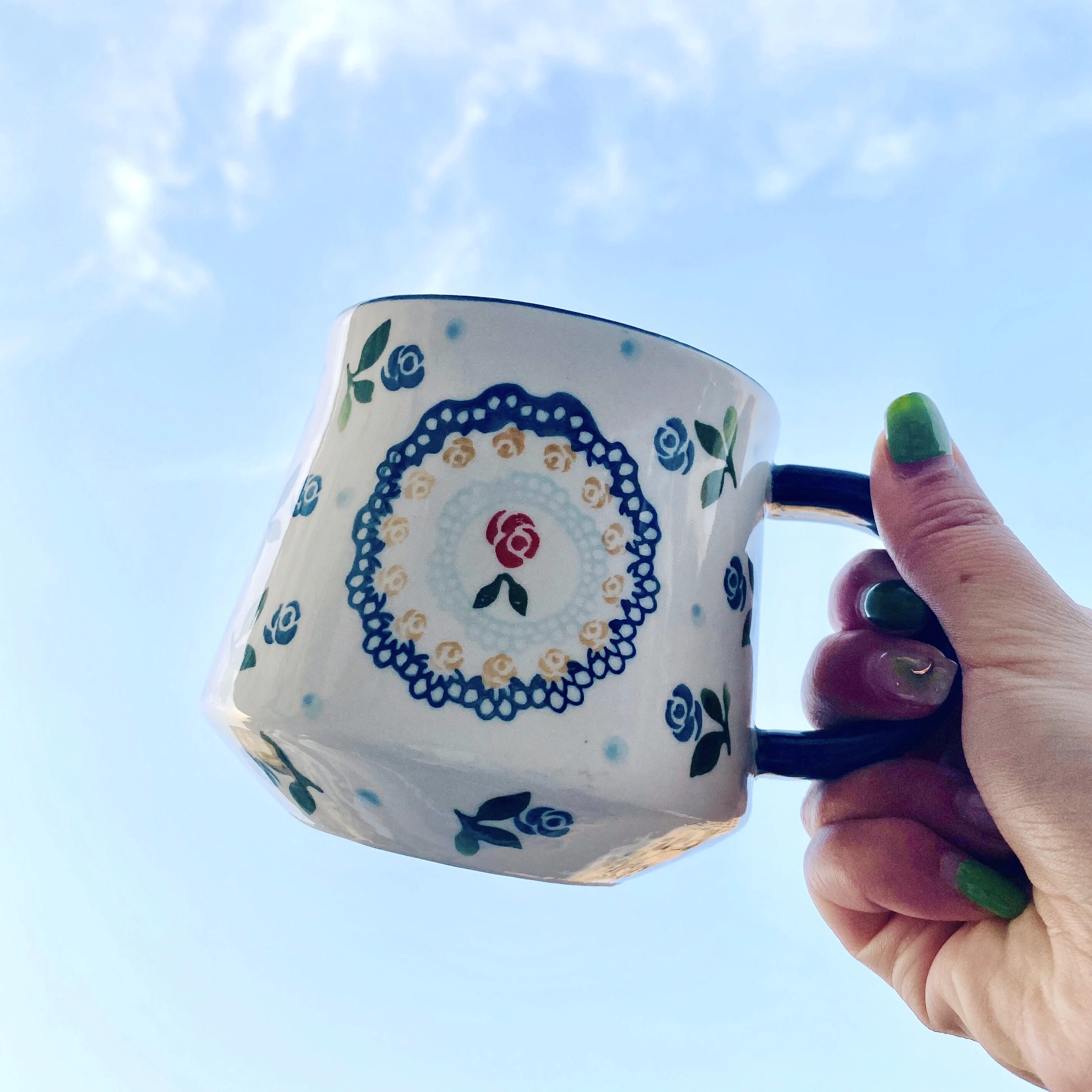 

450/220/350ml Cherry Coffee Milk Breakfast Cup With Handle Ceramic Lovers Mugs Tumblers office Home Drinkware Tool