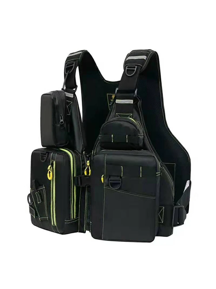 

Luya Waterproof Fishing Vest Sea Fishing Life Jacket Photography Reflective Outdoor Sports Life Vest Multi-pocket Buoyancy