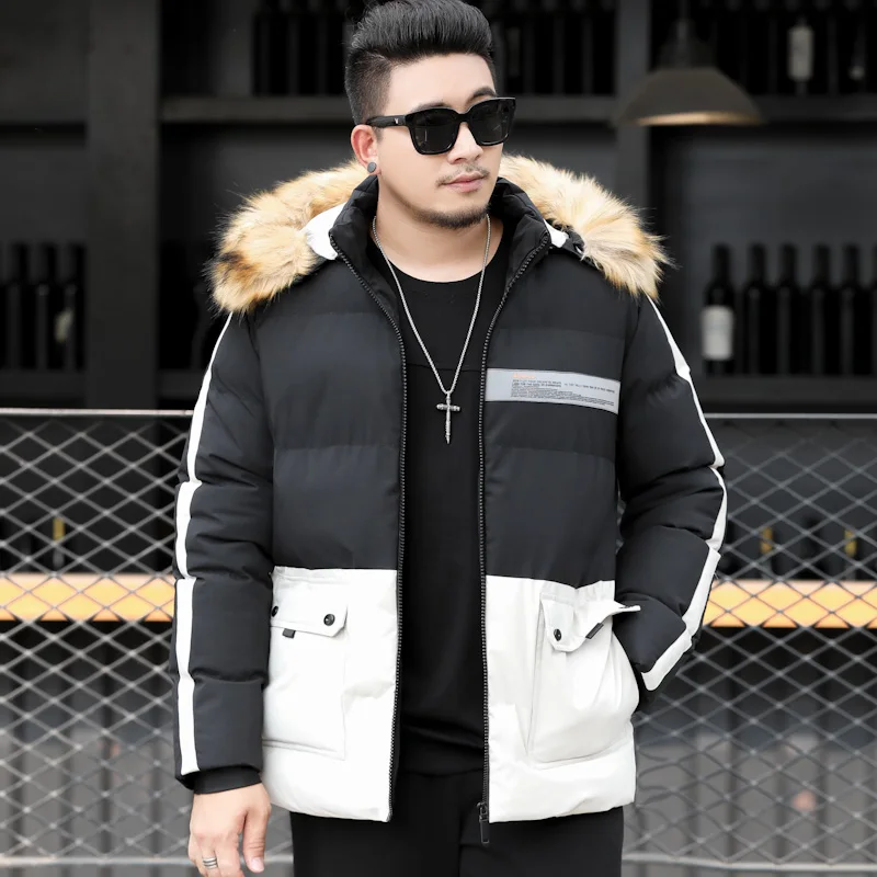 Размер 8XL 7XL 6XL парка Мужская Горячая Распродажа зимняя куртка мужская Толстая меховая верхняя одежда с капюшоном теплое пальто повседневная брендовая парка на-30 градусов